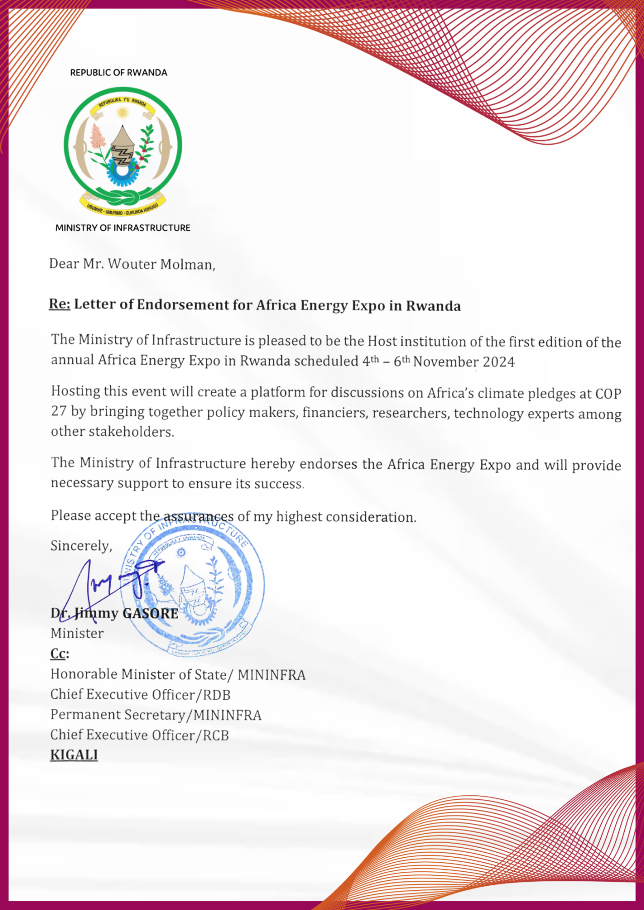 letter of endorsment